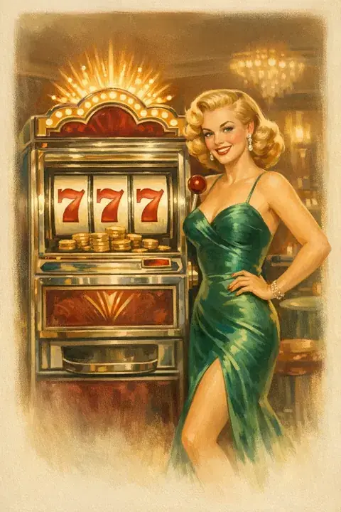 The Backroom — retro slots hall with jackpot machines