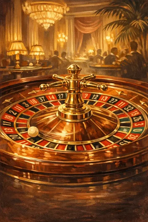 Havana Roulette Live — brass roulette wheel close-up