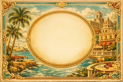 Vintage Havana welcome postcard — where luck meets legend
