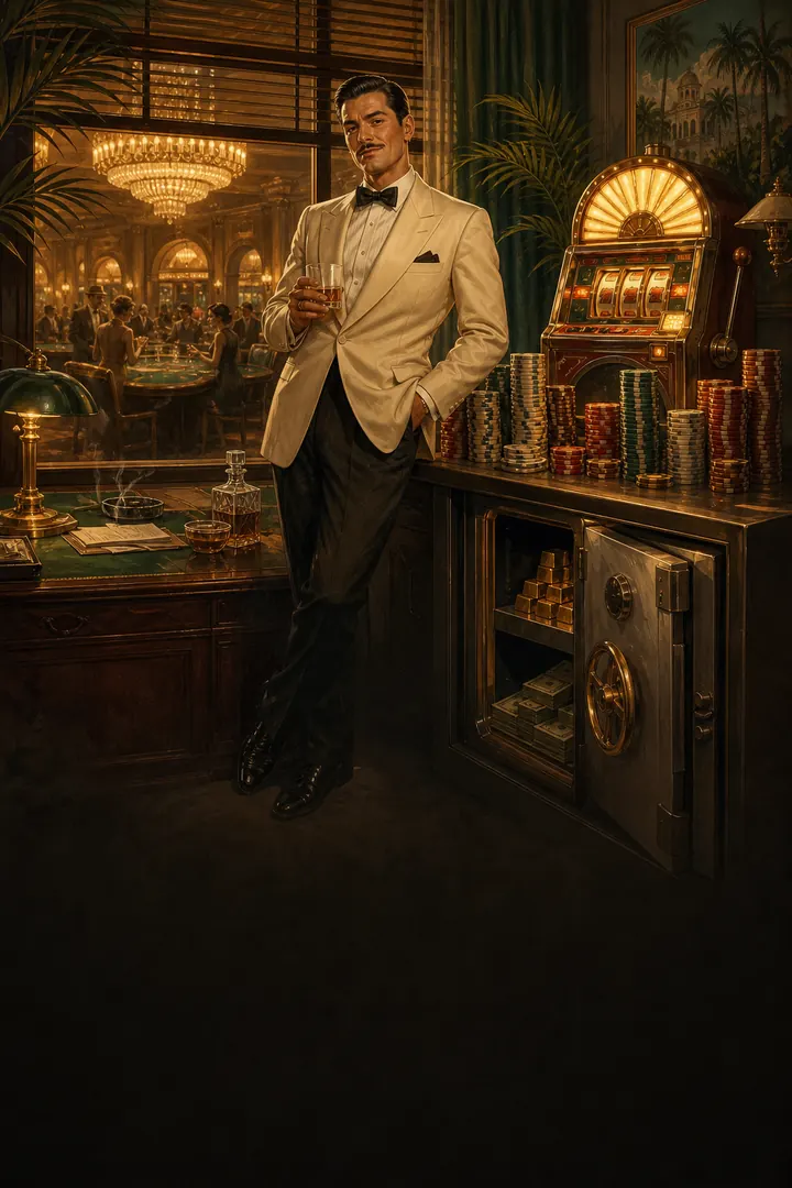 The Boss's Jackpot slot — safe and cigar smoke